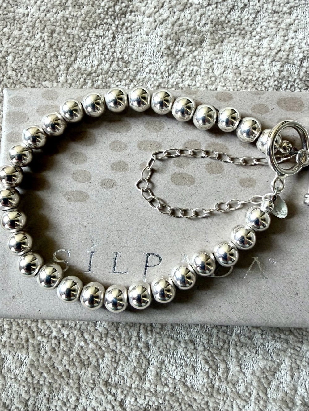 Silpada Sterling Silver Ball Bead Bracelet - Picture 2 of 11